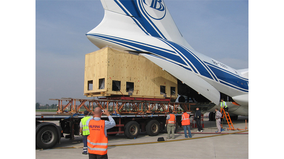 transport the equipment via charter plane